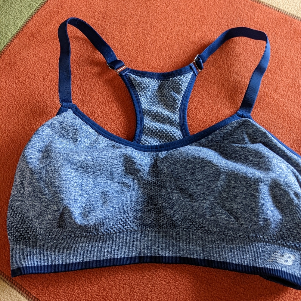 New balance sports bra no padding Navy Heather
